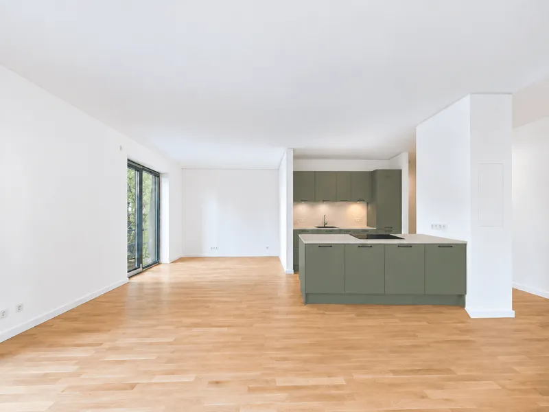 GARTENGEFÜHL MITTEN IN DER STADT: 61 M² PRIVATE TERRASSE – 3 ZI., 2 BÄDER, ERSTBEZUG — photo 1